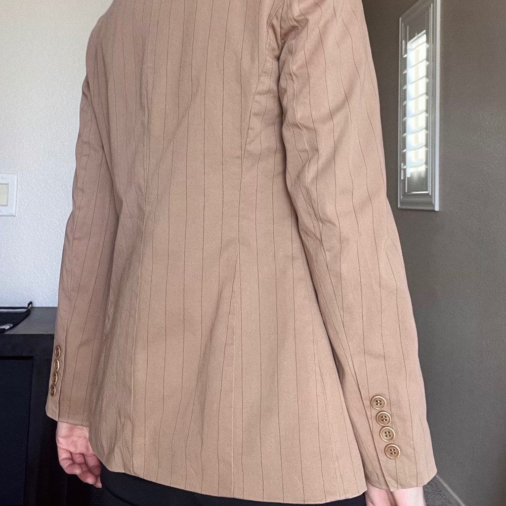 Pinstripe blazer suit jacket - Picture 5 of 8